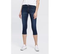 Caprijeans ARIZONA "Ultra-Stretch", Damen, Gr. 38, N-Gr, blau (dunkelblau us), Denim/Jeans, Obermaterial: 74% Baumwolle, 24% Polyester, 2% Elasthan, Basic, skinny fit 3/4-Länge, Jeans, extra-enger Sch