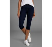 Caprijeans ARIZONA "Ultra-Stretch", Damen, Gr. 38, N-Gr, blau (rinsed), Denim/Jeans, Obermaterial: 74% Baumwolle, 24% Polyester, 2% Elasthan, Basic, skinny fit 3/4-Länge, Jeans Caprijeans, extra-enger