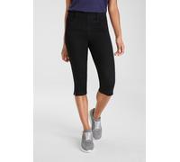 Caprijeans ARIZONA "Ultra-Stretch", Damen, Gr. 38, N-Gr, schwarz (schwarz schwarz), Denim/Jeans, Obermaterial: 74% Baumwolle, 24% Polyester, 2% Elasthan, Basic, skinny fit 3/4-Länge, Jeans, extra-eng 