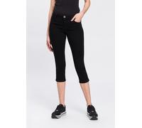 Caprijeans ARIZONA "Ultra-Stretch", Damen, Gr. 40, N-Gr, schwarz (schwarz schwarz), Denim/Jeans, Obermaterial: 74% Baumwolle, 24% Polyester, 2% Elasthan, Basic, skinny fit 3/4-Länge, Jeans, extra-enge