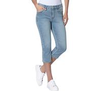 Caprijeans blue-bleached 34 Baumwolle, Polyester, Elasthan