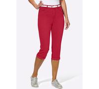 Caprijeans CASUAL LOOKS, Damen, Gr. 42, Normalgrößen, rot, 98% Baumwolle, 2% Elasthan, unifarben, knielang, Jeans (19714068-42) rot