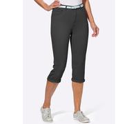 Caprijeans CASUAL LOOKS, Damen, Gr. 44, Normalgrößen, schwarz, 98% Baumwolle, 2% Elasthan, unifarben, knielang, Jeans (33554415-44) schwarz