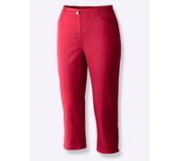 Caprijeans CLASSIC BASICS, Damen, Gr. 19, Kurzgrößen, rot, 96% Baumwolle, 4% Elasthan, unifarben, 3/4-Länge, Jeans (18888764-19) rot