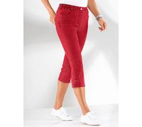 Caprijeans CLASSIC BASICS, Damen, Gr. 46, Normalgrößen, rot, 96% Baumwolle, 4% Elasthan, unifarben, 3/4-Länge, Jeans (15876218-46) rot