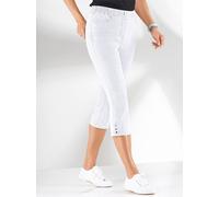 Caprijeans CLASSIC BASICS, Damen, Gr. 46, Normalgrößen, weiß, 96% Baumwolle, 4% Elasthan, unifarben, 3/4-Länge, Jeans (823794-46) weiß