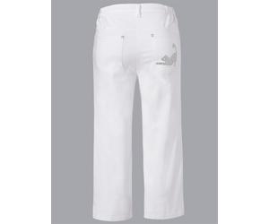 Caprijeans CLASSIC BASICS, Damen, Gr. 56, Normalgrößen, weiß, 97% Baumwolle, 3% Elasthan, unifarben, 3/4-Länge, Jeans (89696607-56) weiß