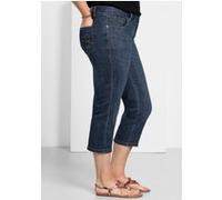 Sheego Caprijeans mit Krempelfunktion 54 dark blue denim