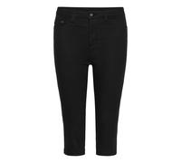 Caprijeans KAFFE "Damen Denim Caprihose KAzelina", Damen, Gr. 40, N-Gr, schwarz (schwarz deep), Obermaterial: 79% Baumwolle CO. 19% Polyester PES. 2% Elasthan EL., Jeans (55619901-40) schwarz deep