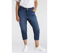 Caprijeans LEVI'S PLUS "Jeans 311 PL SHP SKNY CAPRI 22", Damen, Gr. 22 (54), N-Gr, blau (lapis amidst plus), Denim/Jeans, Obermaterial: 60% Baumwolle, 23% Viskose, 16% Polyester, 1% Elasthan, Jeans Ca