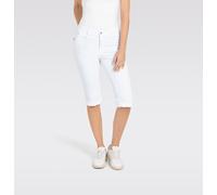 Caprijeans MAC "Dream-Sum", Damen, Gr. 36, N-Gr, weiß (weiß denim), Denim/Jeans, Obermaterial: 75% Baumwolle, 12% Modal, 9% Polyester, 4% Elasthan, figurbetont kniebedeckend, Jeans, Bequemer Sitz mit 