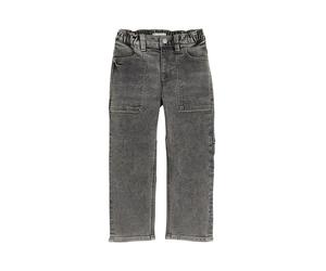 Caprijeans TOM TAILOR, Jungen, Gr. 134, N-Gr, grau (grau denim), Denim/Jeans, Obermaterial: 95% Baumwolle, 3% Viskose, 2% Elasthan. Futter: 100% Baumwolle, unifarben, normal 3/4-Länge, Jeans, mit Stre