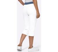 Caprijeans CASUAL LOOKS, Damen, Gr. 46, Normalgrößen, weiß, 98% Baumwolle, 2% Elasthan, unifarben, 3/4-Länge, Jeans (38886726-46) weiß