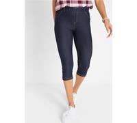 Caprileggings BONPRIX, Damen, Gr. 36/38 (S), N-Gr, blau, Denim/Jeans, Obermaterial: 70% Baumwolle, 25% Polyester, 5% Elasthan, unifarben, skinny fit kniebedeckend, Hosen Caprileggings, in Jeansoptik,