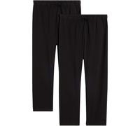 Caprileggings BONPRIX, Damen, Gr. 44/46 (L), N-Gr, schwarz, schwarz, Obermaterial: 95% Baumwolle, 5% Elasthan, skinny fit, Hosen, Skinny Fit, mit Elasthan-Anteil, im 2er-Pack, in mehreren Größen (2669