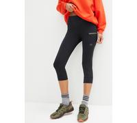 Caprileggings BONPRIX, Damen, Gr. 56/58 (XXXL), N-Gr, schwarz, Obermaterial: 85% Polyester, 15% Elasthan, skinny fit, Hosen Caprileggings, aus Power-Stretch-Material, schnelltrocknend, mit Elasthan-An