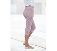 Caprileggings LASCANA Gr. 34, N-Gr, rosa (altrosa) Damen Hosen Kurze mit seitlichen Taschen (34347531-34)