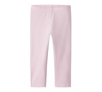 Caprileggings NAME IT "NKFVIVIAN CAPRI LEGGING FF NOOS", Mädchen, Gr. 104, N-Gr, pirouette, Jersey, Obermaterial: 95% Baumwolle, 5% Elasthan, unifarben, slim fit wadenlang, Hosen, aus elastischer Baum