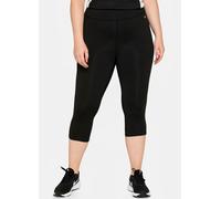 Caprileggings SHEEGO, Damen, Gr. 58, Normalgrößen, schwarz, 90% Polyester, 10% Elasthan, unifarben, Hosen (39698042-58) schwarz