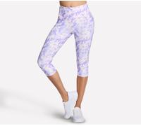 Caprileggings SKECHERS "GOFLEX PRINTED HW CAPRI", Damen, Gr. XS (34), N-Gr, coastal breeze, Obermaterial: 88% Nylon, 12% Elasthan, Hosen, sportlicher Stil, für sportliche Aktivitäten, bequeme Passform