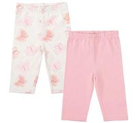 Caprileggings STACCATO, Mädchen, Gr. 128/134, N-Gr, nature mel aop, deep rose, Single Jersey, Obermaterial: 95% Baumwolle, 5% Elasthan. Obermaterial 2: 50% Baumwolle, 45% Elasthan, 5% Polyester, bedru