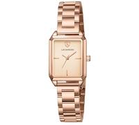 caprock Damen-Quarzuhr, kleine rechteckige Damenuhren für Frauen, Edelstahlarmband Uhren, Klassische Analoguhr, modische Kleideruhren-Roségold