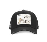 Capslab Trucker-Kappe Tom & Jerry – verstellbar durch Snapback – Schwarz One Size