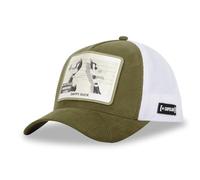 Capslab Daffy Duck Looney Tunes Velours Olivgrün Weiß Verstellbare Truckercap - One-Size