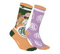 Capslab Dragon Ball Socken Meister Roshi & Kame-Schriftzeichen - Offiziell lizenzierte Anime-Socken für Herren und Damen - Bequeme Baumwollsocken im kultigen Design - - 43-46