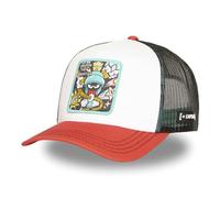 Capslab Kappe für Damen und Herren, Trucker-Kappe Looney Tunes, verstellbar durch Snapback, Rot / Schwarz / Weiß / Türkis, One size