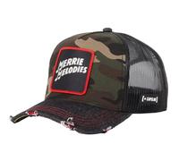 Capslab Merrie Melodies Looney Tunes Denim Camouflage Grün Schwarz Verstellbare Truckercap - One-Size