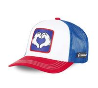 Capslab Mickey Mouse Disney Hands Heart White Red Blue Trucker Cap - One-Size