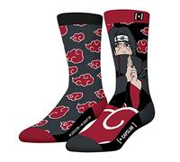 Sportsocken Herren Naruto Shippuden, Socken Herren, Itachi, Anti-Reizung, Schwarz Rot, 43/46