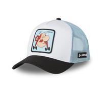 Kappe für Damen & Herren, Asterix und Obelix, Trucker-Cap, verstellbar mit Snapback, Weiß/Schwarz/Hellblau, One size