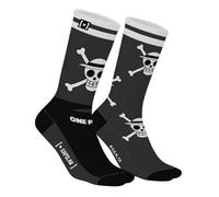 Capslab One Piece Socken Strohhut-Piraten - Offiziell lizenzierte Anime-Socken - Bequeme Baumwollsocken mit Jolly Roger & One Piece Logo - - 43-46