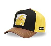 Kappe für Herren & Damen, Pokémon-Trucker-Kappe, verstellbar durch Snapback, Braun/Schwarz/Gelb, One size