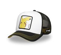 Capslab Pikachu Pokemon Weiß Schwarz Verstellbare Trucker Cap - One-Size
