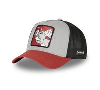 Capslab Trucker-Kappe Tom & Jerry – verstellbar, Damen & Herren, Grau/Rot/Schwarz, One size