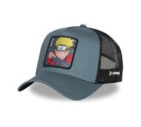 Capslab Trucker Cap Naruto Uzumaki NS5 Sen | Unisex, Atmungsaktiver Trucker-Stil, Gebogene Schirmkappe, Snapback-Verschluss, für Erwachsene | Herren- und Damenkappe Blau und Schwarz
