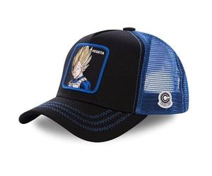 Capslab Vegeta Dragon Ball Z Black Trucker Cap - One-Size