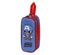 Captain America Bobblehead-3D Doppelfedermäppchen, Blau