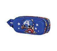 Captain America Punch-3D Doppelfedermäppchen, Blau