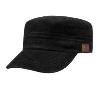 CapUniverse Cord Army Cap - Militärmütze Damen/Herren - Cordcap aus Baumwolle - Armycap Sommer/Winter - Schirmkappe schwarz One Size