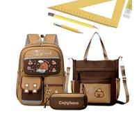 Capybara Backpack, Capybara Bookbag with Reflective Strip, Large Capacity Shoulder Bag, Matching Pencil Case, Animal School Accessory for College, Student, Lovers, Picnic, Birthday, Christmas