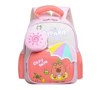 Capybara Bookbag | Netter ästhetischer Kinder -Rucksack | Atmungsaktives Schultergurte Design | Kinderbeutel Organizer | Langlebiger Rucksack für Briefpapier, Bücher, Flaschenlager, Reisen, , Mä