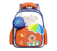 Capybara Bookbag | Netter ästhetischer Kinder -Rucksack | Atmungsaktives Schultergurte Design | Kinderbeutel Organizer | Langlebiger Rucksack für Briefpapier, Bücher, Flaschenlager, Reisen, , Mä
