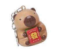 Capybara Mahjong Anhänger, bunte Tier-Schlüsselanhänger, niedlicher Tier-Anhänger, praktischer Capybara-Charm, Sound- und Licht-Anhänger für , Mädchen, 5,2 x 4 x 4,1 cm, #1, Refer to description