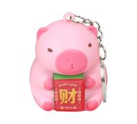 Capybara Mahjong Anhänger, niedlicher Tier-Schlüsselanhänger, Spielzeug, 2,05 x 1,57 Nches beleuchteter Klanganhänger mit verspieltem Design, weiches Mode-Accessoire mit lustiger Funktion, tragbare