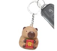 Capybara Mahjong Anhänger, niedlicher Tier-Schlüsselanhänger, Spielzeug, 2,05 x 1,57 Nches beleuchteter Klanganhänger mit verspieltem Design, weiches Mode-Accessoire mit lustiger Funktion, tragbare