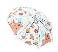 Capybara Mini Regenschirm Kinder - Faltbarer Leichter Taschenschirm Schnell Trocknend, Niedlicher Cartoon Stil Schutz, Kompakte Tragbare Lösung, Schule Reise Outdoor Nutzung | Kinder Regenschirm